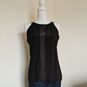 WHBM Elegant Black Sleeveless Top
